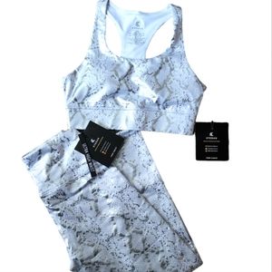 Kyodan Wild Glitter Python Bra and Ultra High Waist Leggings Set